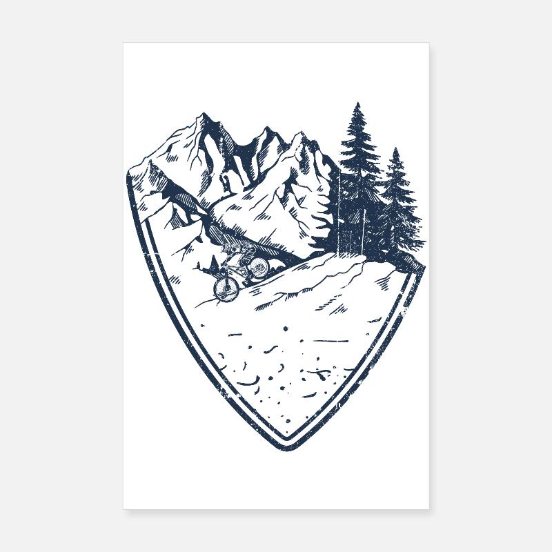 Mountain Trail Shield Poster 8" x 12" (20x30 cm)