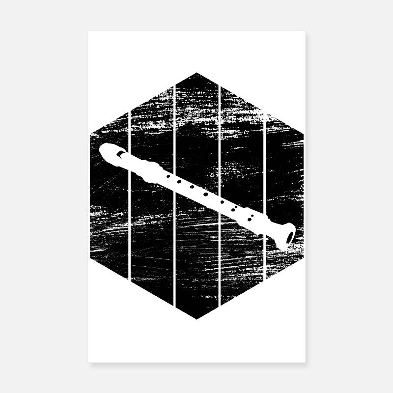 Flöte Poster 20x30 cm