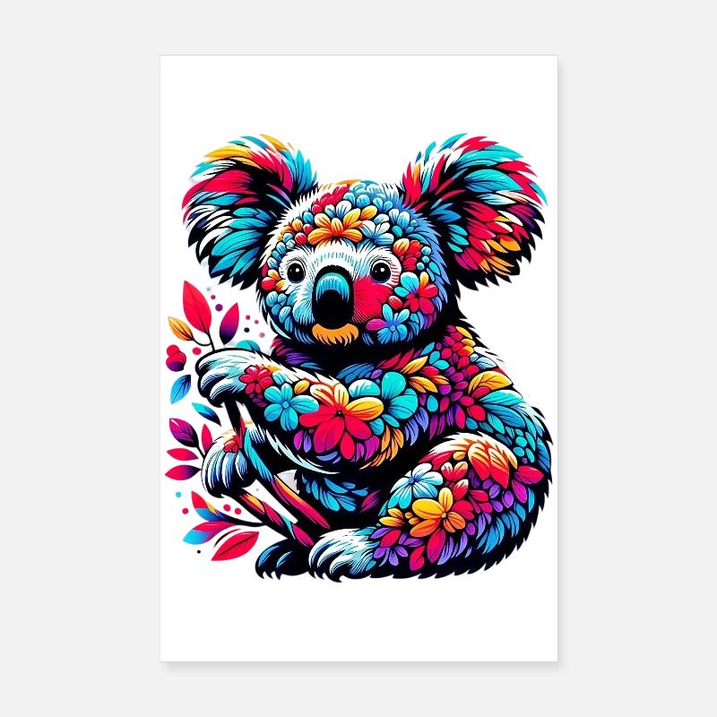Koala - Poster 20 x 30 cm - blanc