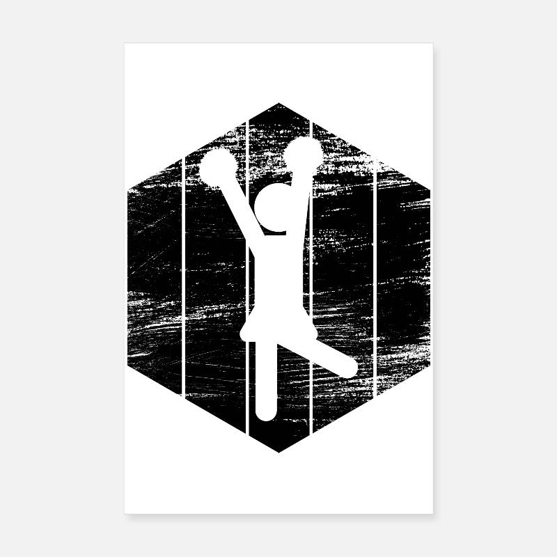 Cheerleader Stick Figures Poster 8" x 12" (20x30 cm)