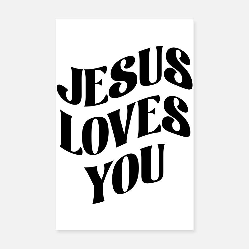 Jésus t’aime Poster 20 x 30 cm