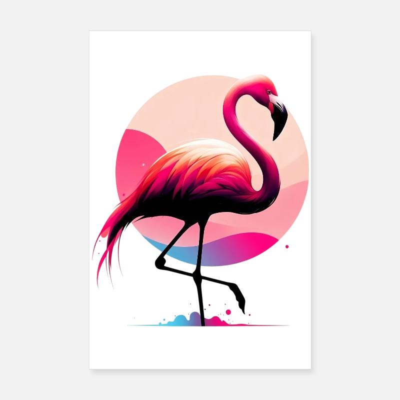 Flamant Poster 20 x 30 cm