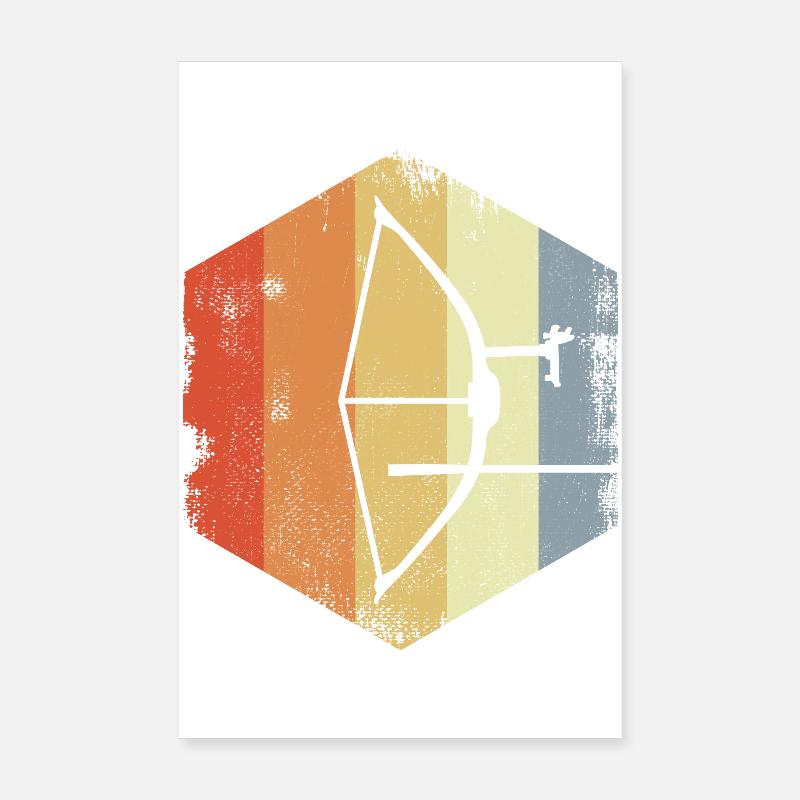 Tir à l’arc rétro Poster 20 x 30 cm