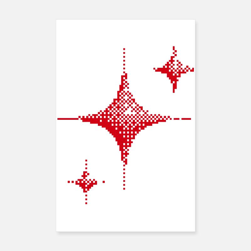 Red Spark Minimal Poster 20x30 cm