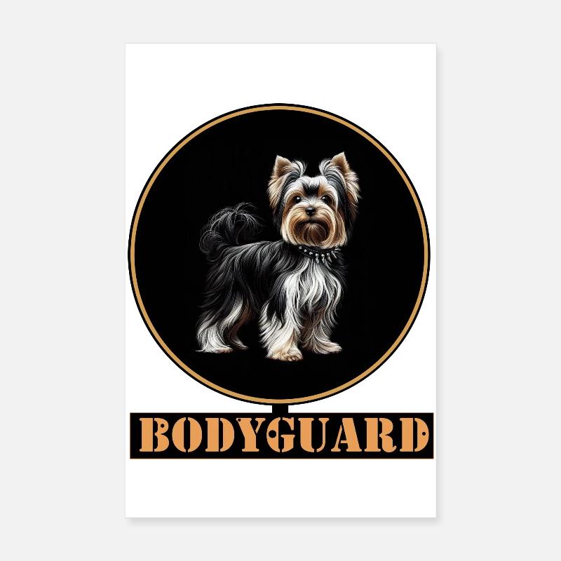 Yorkshire Terrier : Guard Dog in Gold Ring Poster 8" x 12" (20x30 cm)