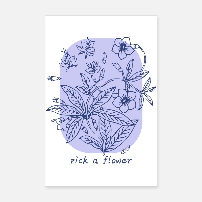 Pick a Flower Poster 20x30 cm