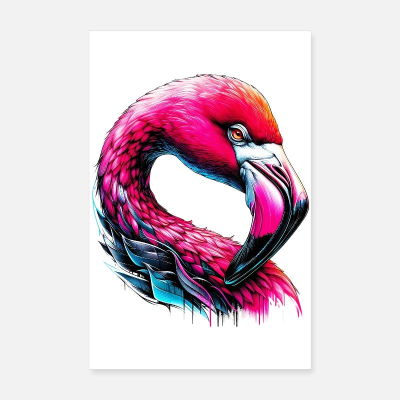 Flamingo Poster 8" x 12" (20x30 cm)