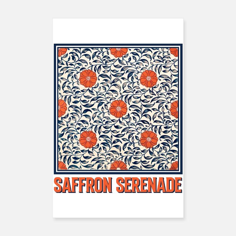 Saffron Serenade Botanicals Poster 8" x 12" (20x30 cm)
