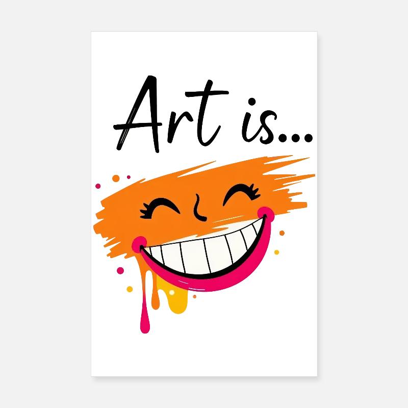 Art is - Poster 20 x 30 cm - blanc