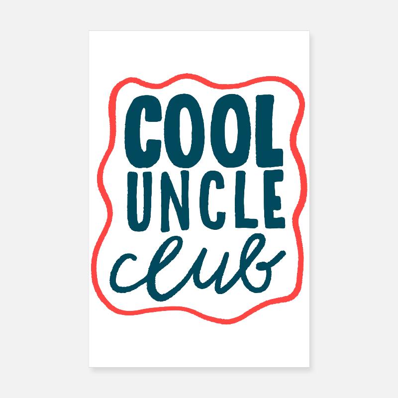 Cool Uncle Club - Cooles Statement Poster 20x30 cm