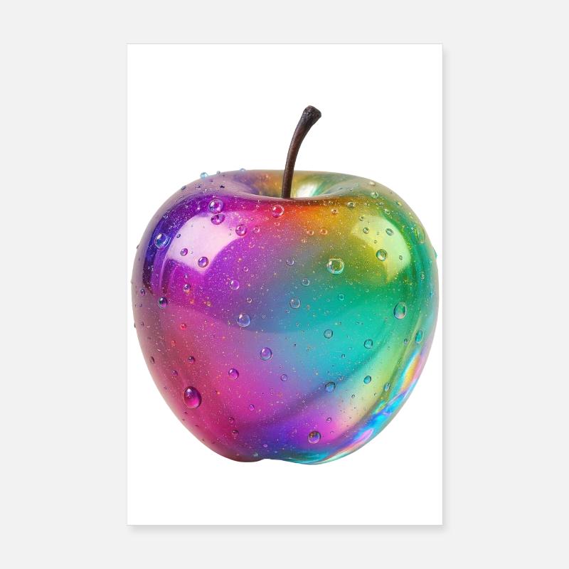 Regenbogen Apfel Ästhetik Design Poster 20x30 cm
