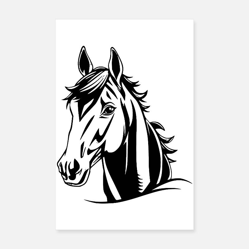 Cheval Chevaux Cadeau Poster 20 x 30 cm