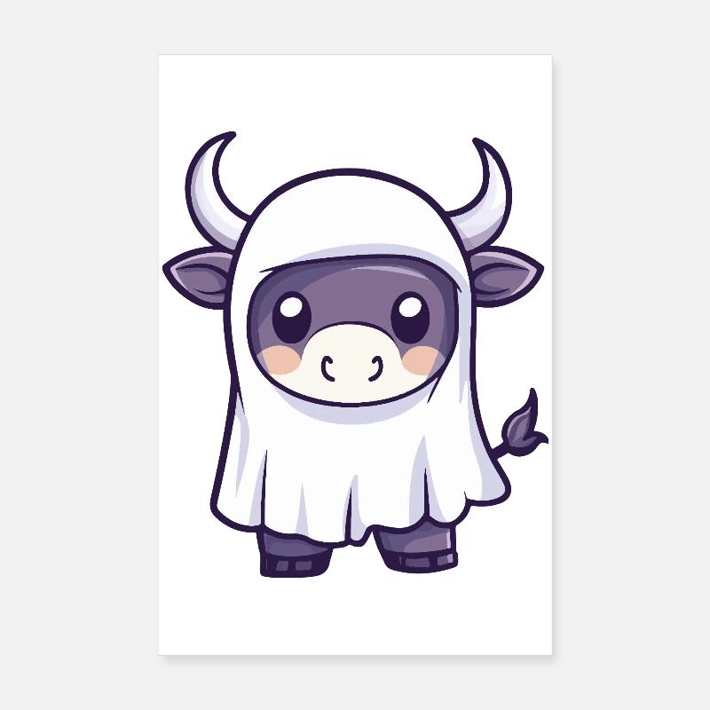 Stier Halloween Geist Poster 20x30 cm