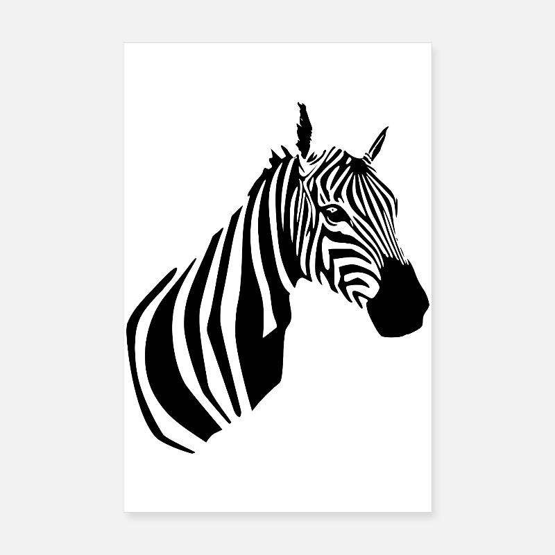 Zebra T-Shirt Poster 8" x 12" (20x30 cm)