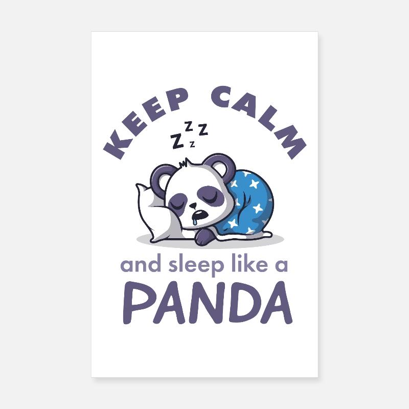 Keep Calm and Sleep Like a Panda – Süße Träume Poster 20x30 cm