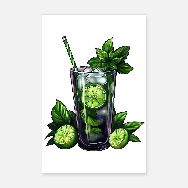 Mojito Cocktail Poster 20x30 cm