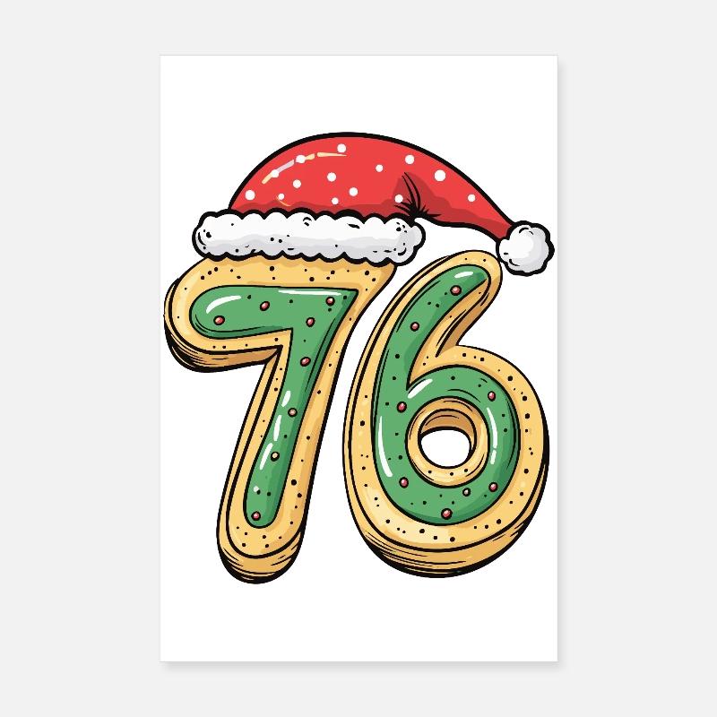 Biscuit de Noël à 76 chiffres Poster 20 x 30 cm