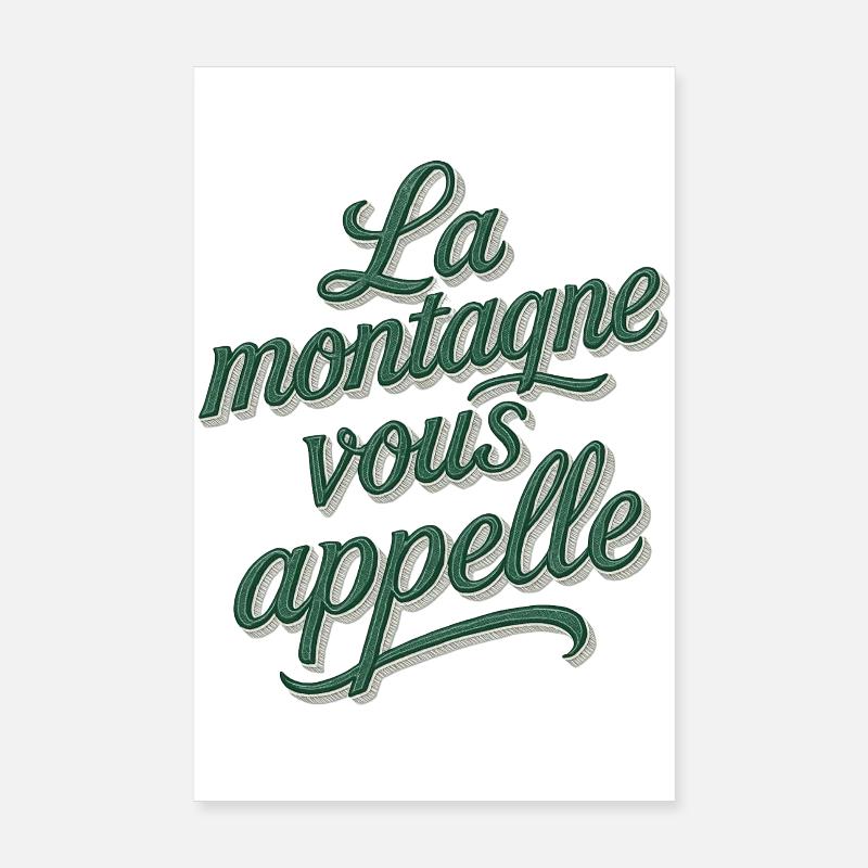 Die Berge rufen! Poster 20x30 cm
