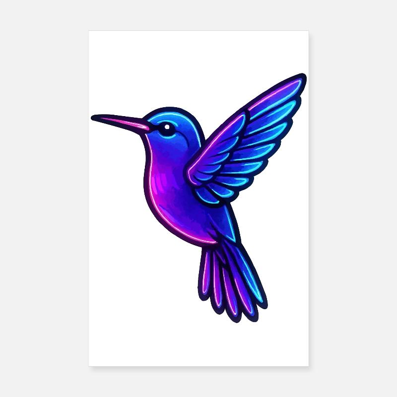 Colibri néon Poster 20 x 30 cm