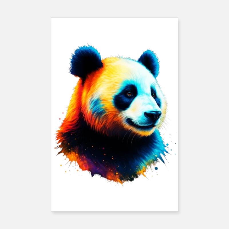 Panda - Poster 20 x 30 cm - blanc