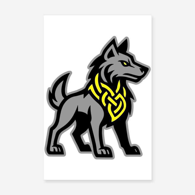 Wolf Wikinger Poster 20x30 cm