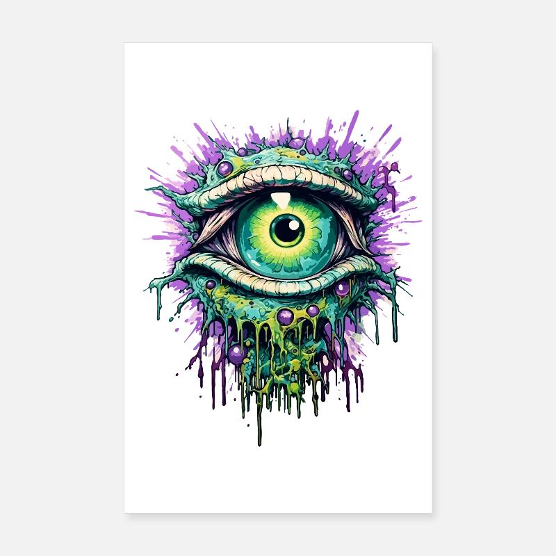 Psychedelic Eye, Voyage coloré LSD Drogues Poster 20 x 30 cm