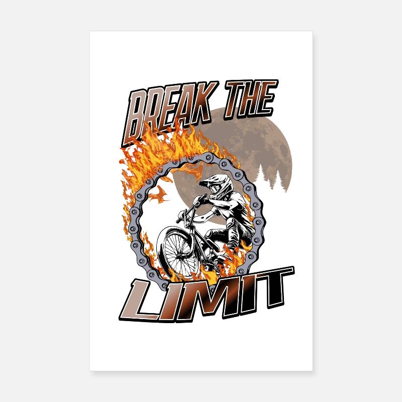 BMX Break the Limit Fire Poster 20 x 30 cm