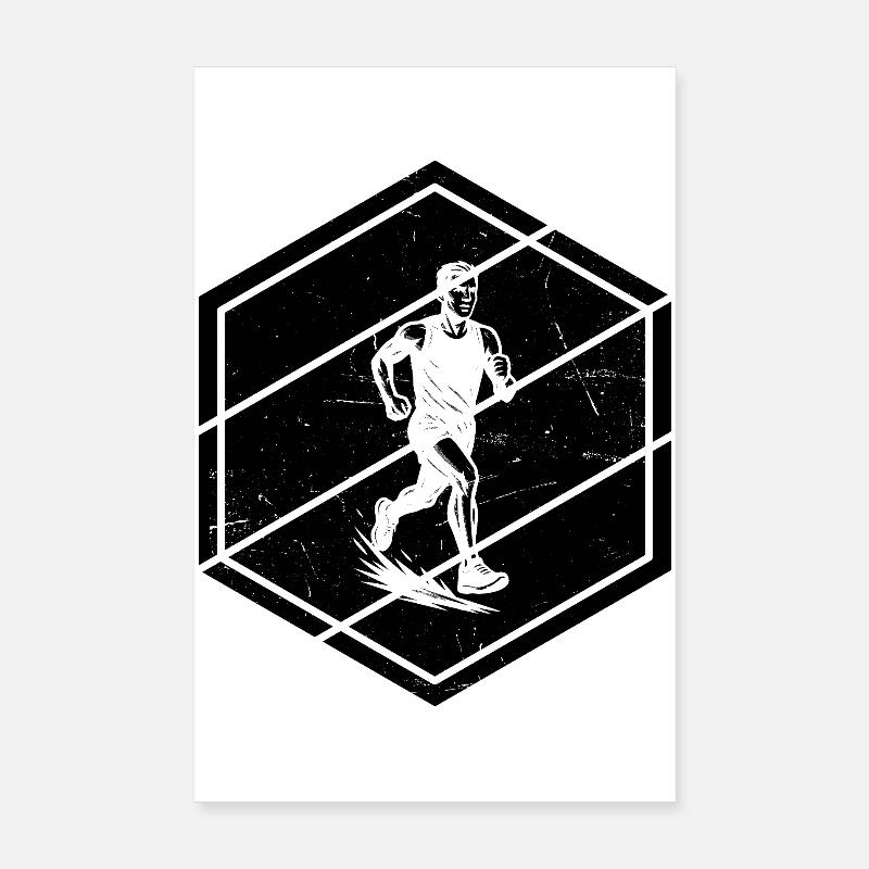 Characterful running design Poster 8" x 12" (20x30 cm)