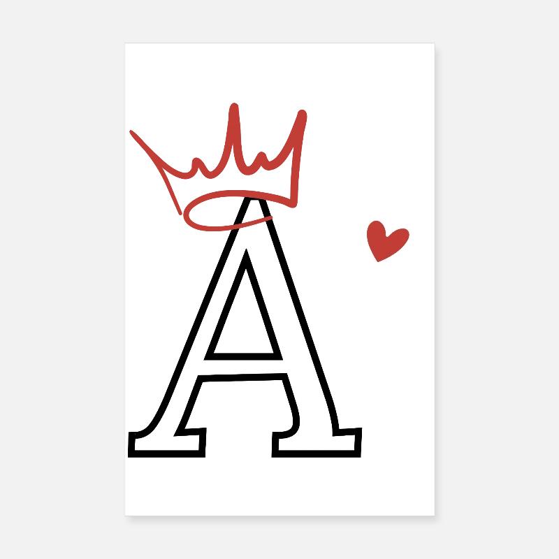 Herzkronen-Brief Poster 20x30 cm