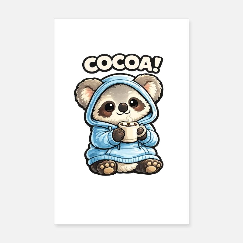 Sweat à capuche Cocoa Panda Poster 20 x 30 cm