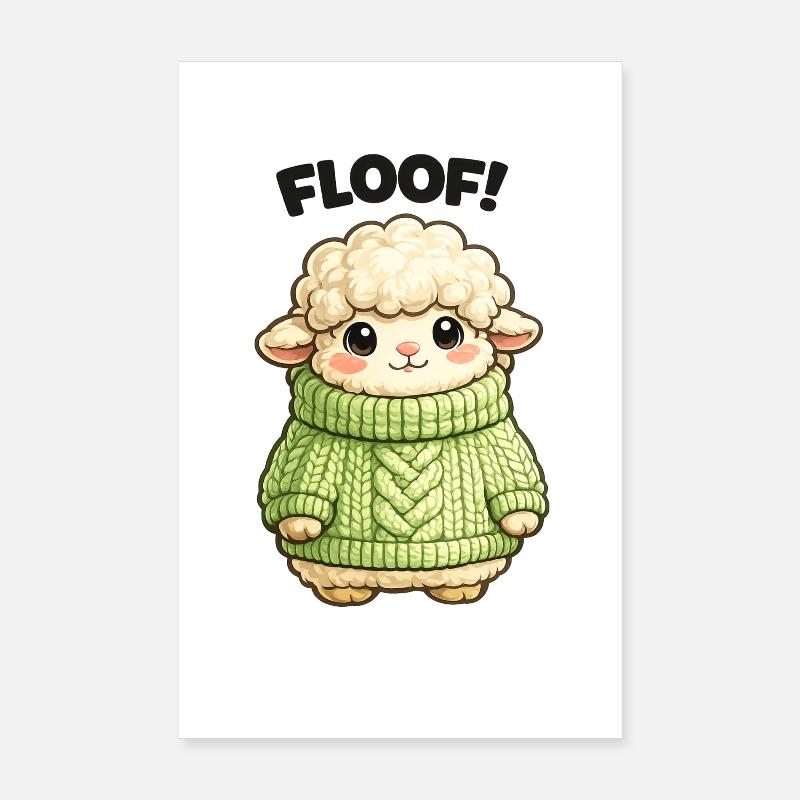 Kuscheliges Schäfchen Pullover Design Poster 20x30 cm
