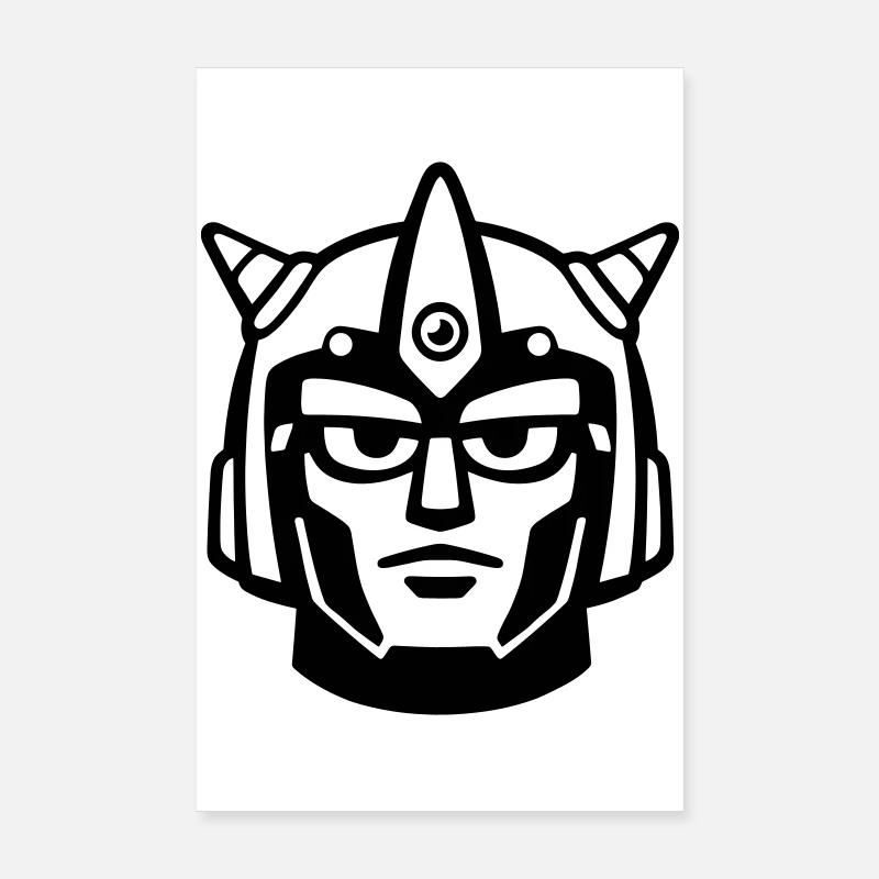 Doomforge Robot Face Helmet Poster 8" x 12" (20x30 cm)