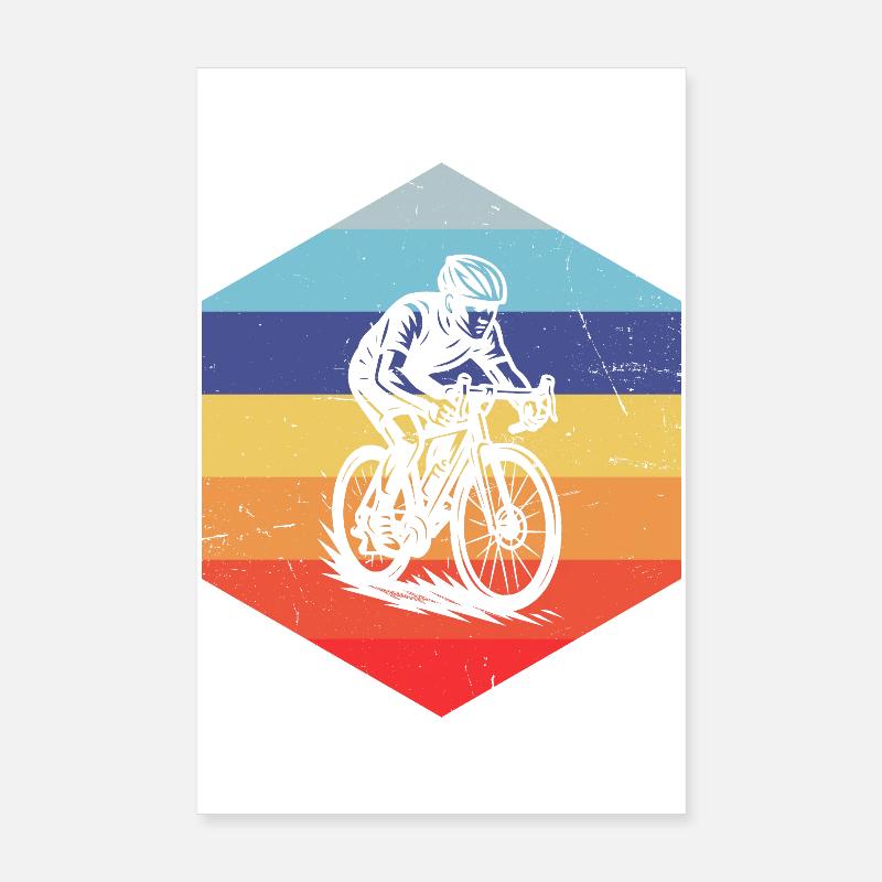 J'adore les vélos de route, super design pour les vélos de course ! Poster 20 x 30 cm