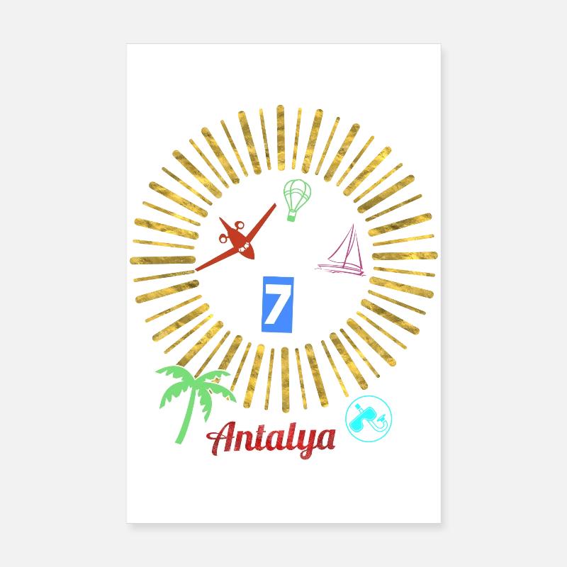 Antalya Beach Magic Circle Poster 8" x 12" (20x30 cm)