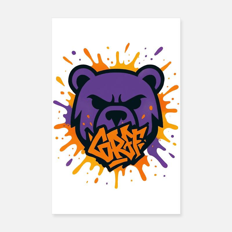 Ours mal léché Pop Art Poster 20 x 30 cm