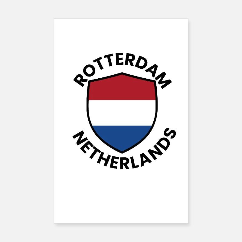 Rotterdam Shield-Flagge Poster 20x30 cm