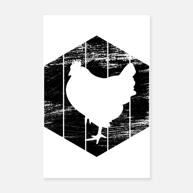poule Poster 20 x 30 cm