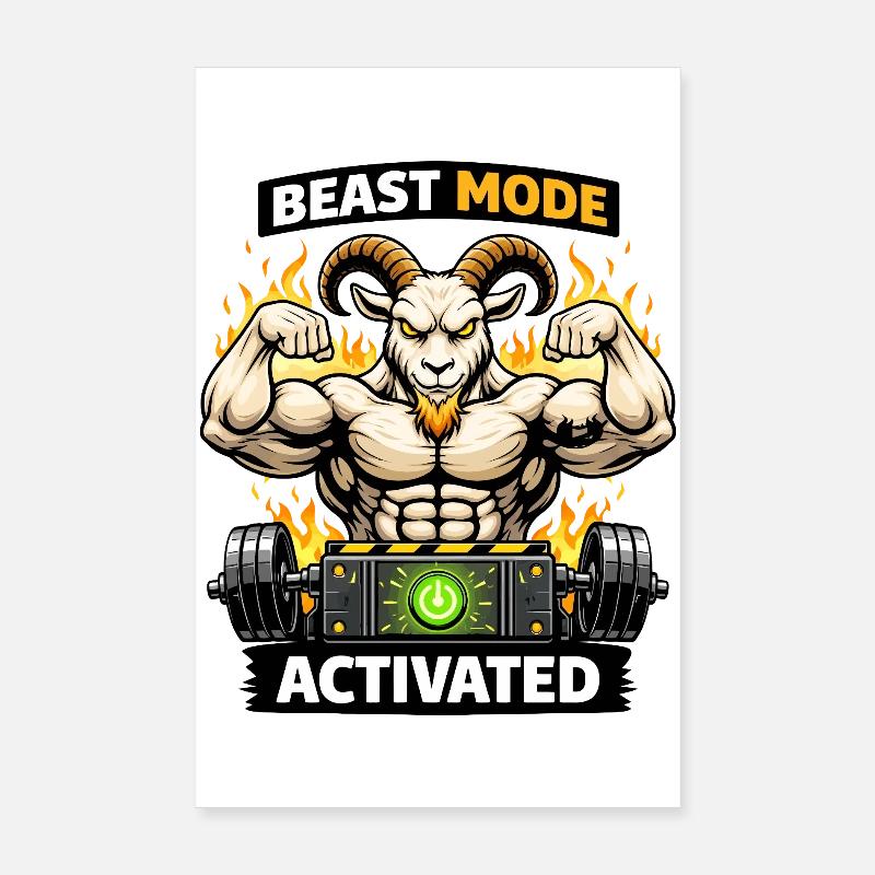 Focus Mode Activated Goat Poster 8" x 12" (20x30 cm)