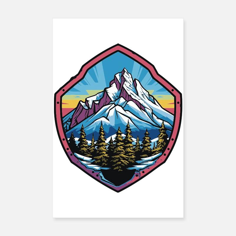 Mountains Poster 8" x 12" (20x30 cm)