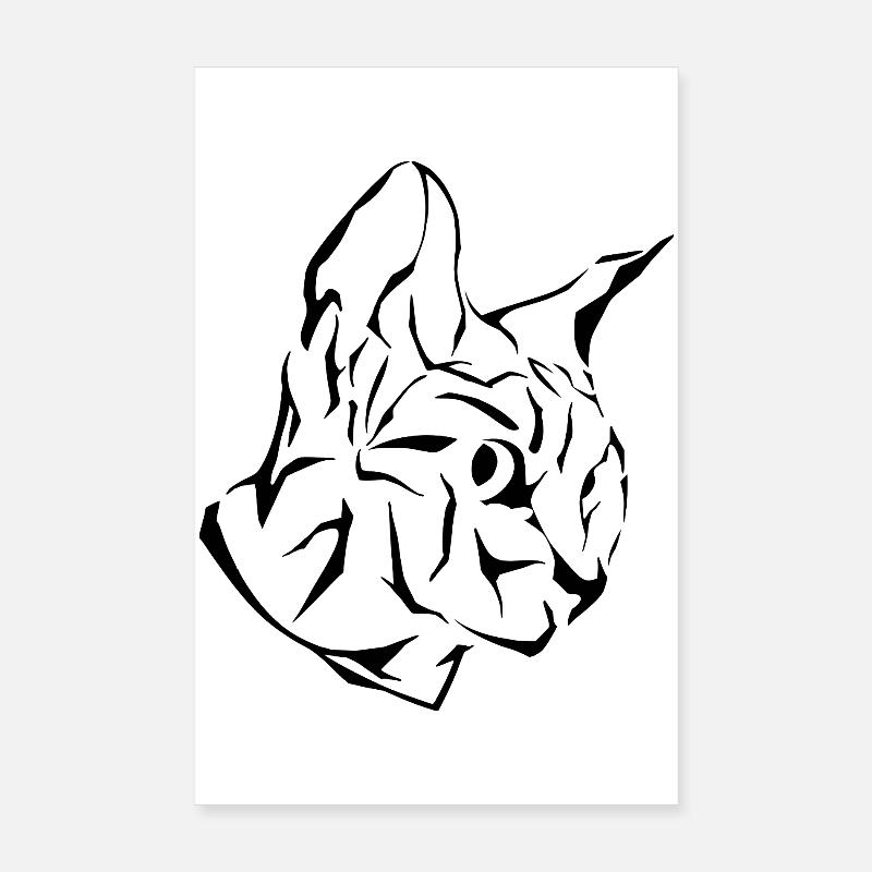 Sphinx Katzenkopf Tribal Poster 20x30 cm