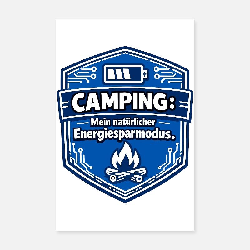 Mode camping économe d’énergie Poster 20 x 30 cm