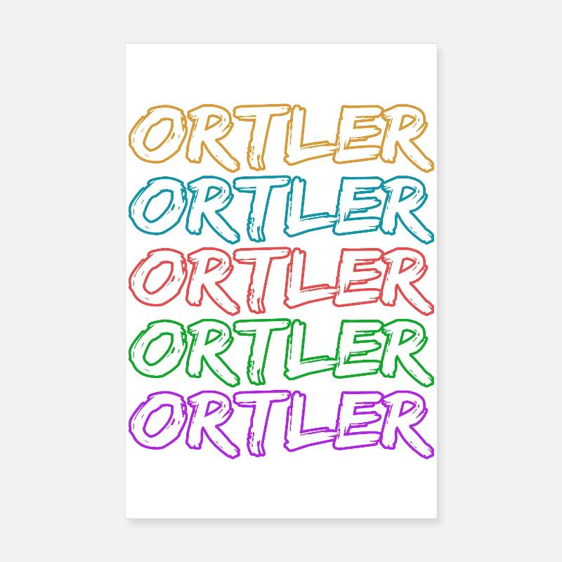 Ortler Neon Colors Poster 8" x 12" (20x30 cm)