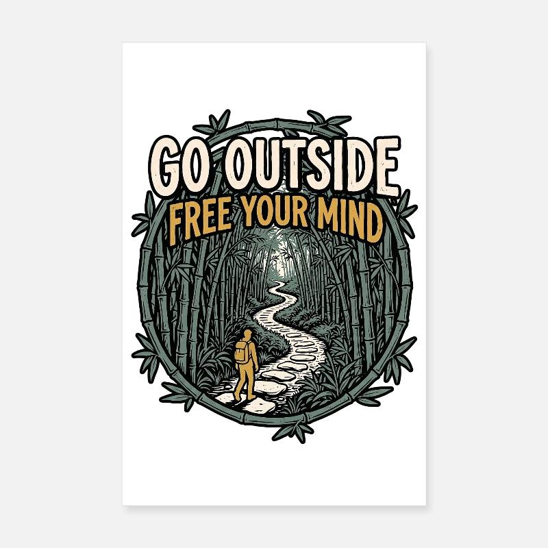Sors Dehors, Sois libre Poster 20 x 30 cm