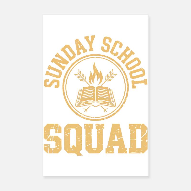 Sunday School Squad Logo Poster 8" x 12" (20x30 cm)