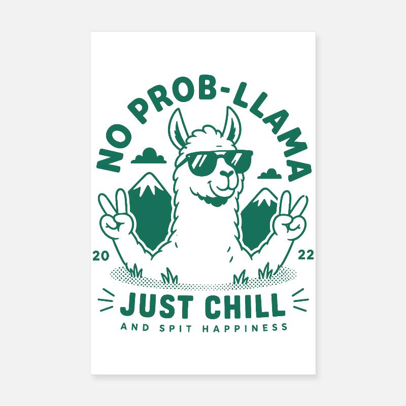 Lama de méditation Llamaste Poster 20 x 30 cm