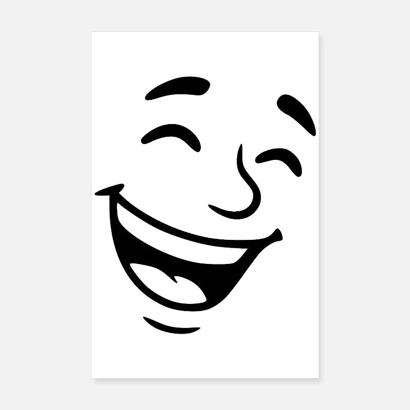 Lachen Gesicht Poster 20x30 cm