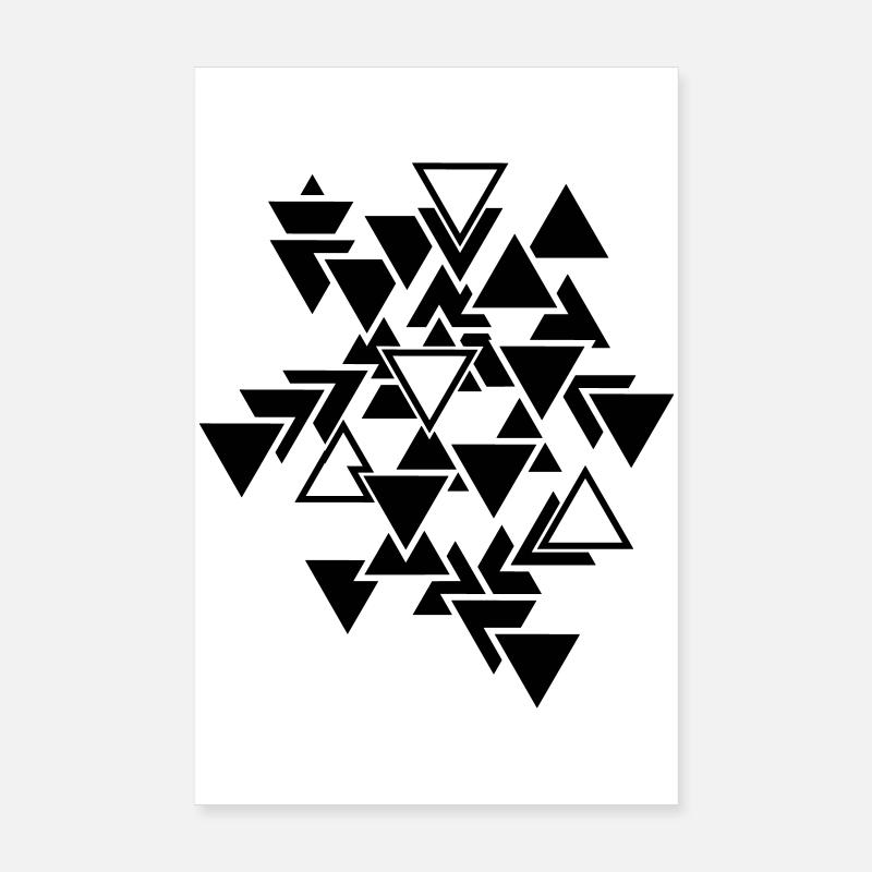 Triangles motif graphique Poster 20 x 30 cm
