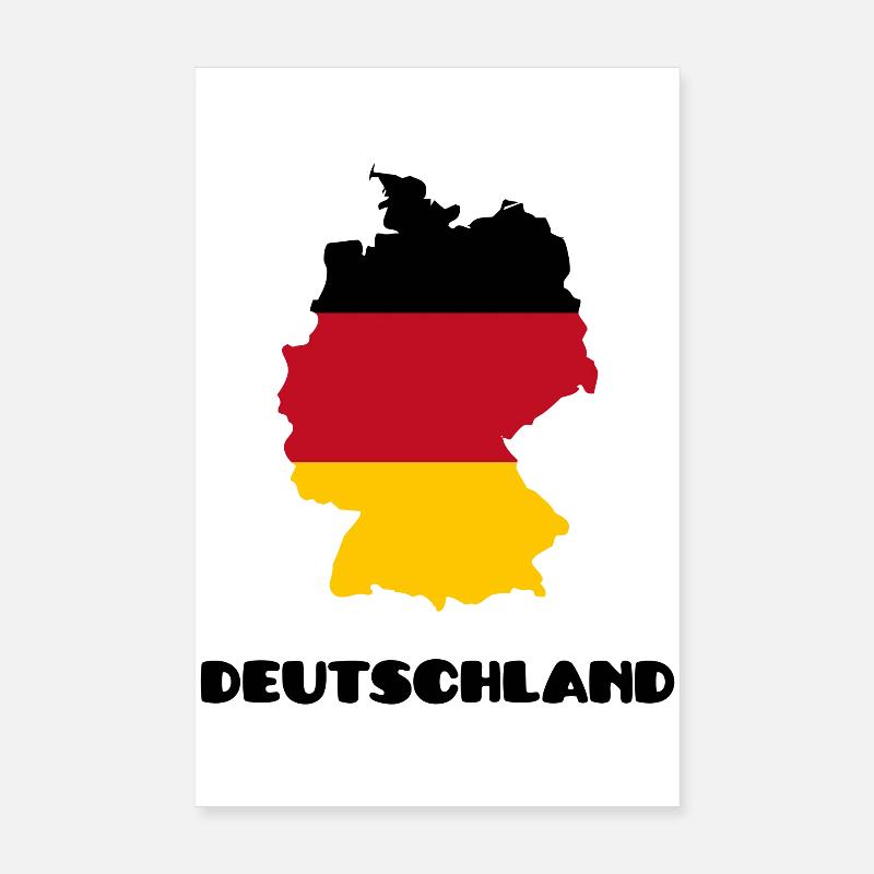 Deutschland - Poster 20x30 cm - Weiß