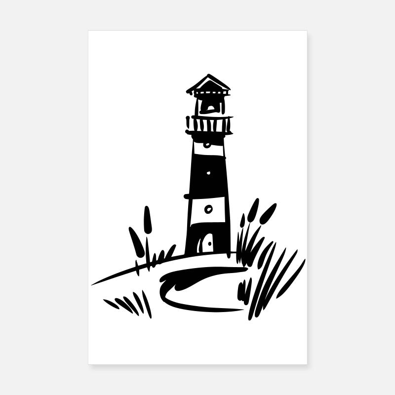 Leuchtturm Design klassisch Poster 20x30 cm