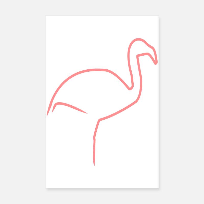 flamant Poster 20 x 30 cm
